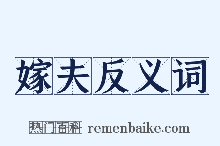 嫁夫反义词是什么意思的图片